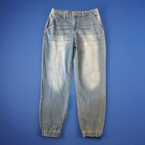 Royalty Jeans Woman's 6 Blue Denim Barrel Legs Wide Brand New 30x27